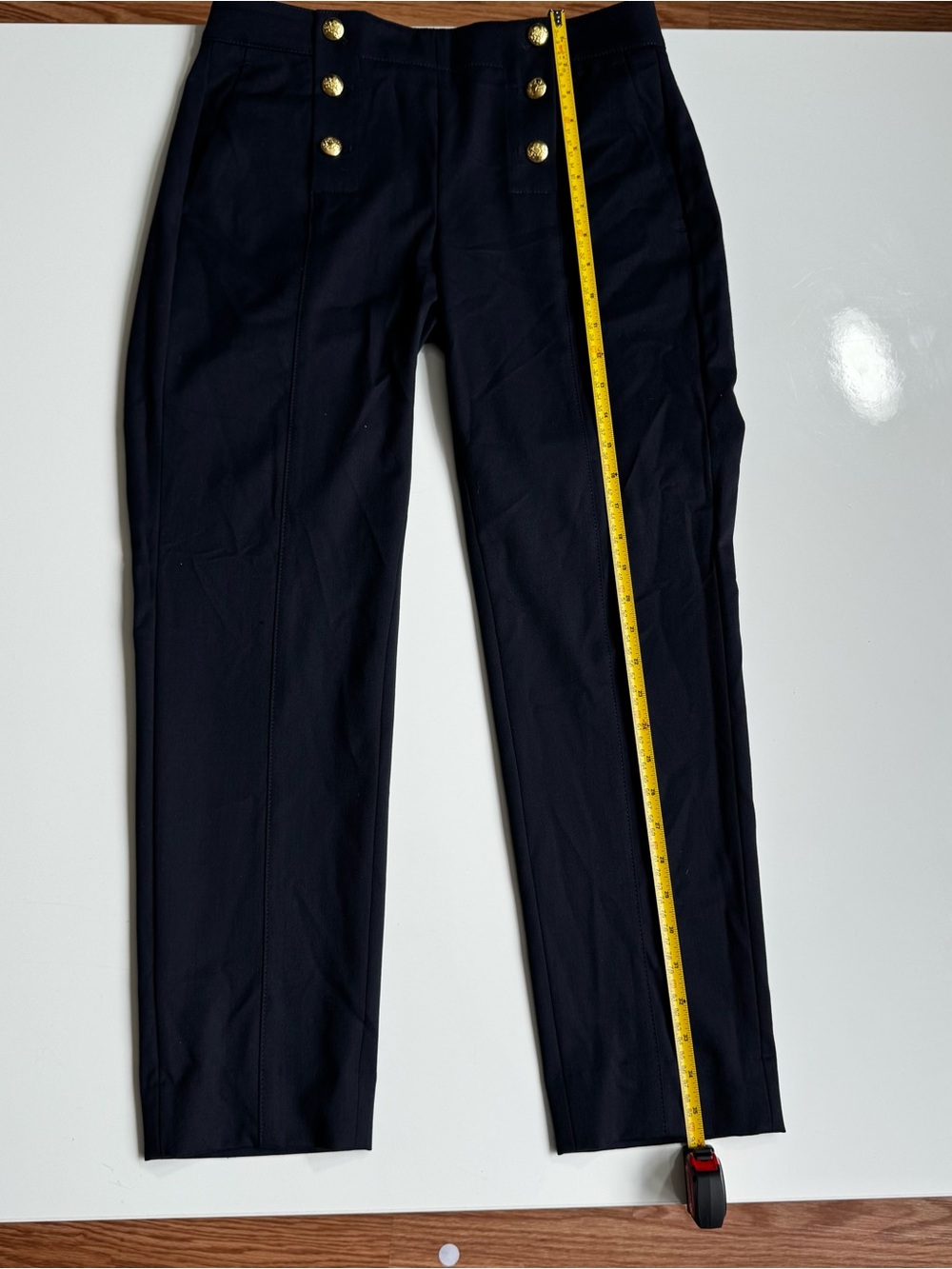 Banana Republic Navy Dress Pants with Gold Buttons
